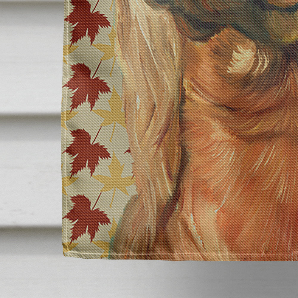 Irish Setter Fall Leaves Flag Canvas House Size LH9555CHF