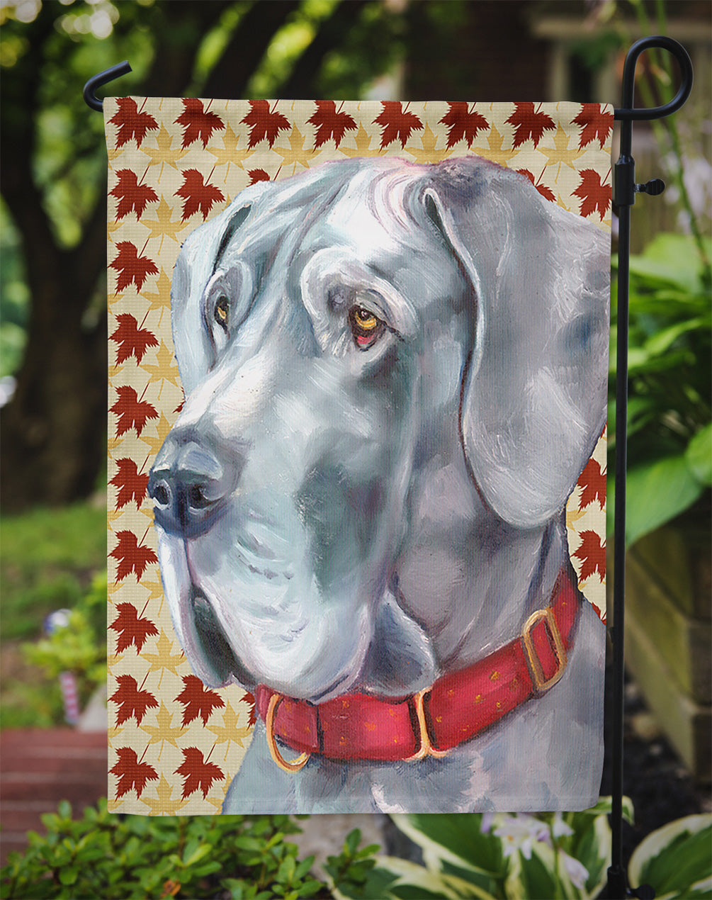 Great Dane Fall Leaves Flag Garden Size LH9556GF  the-store.com.