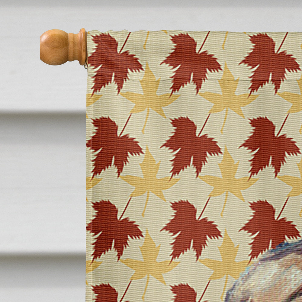 French Bulldog Frenchie Fall Leaves Flag Canvas House Size LH9559CHF  the-store.com.