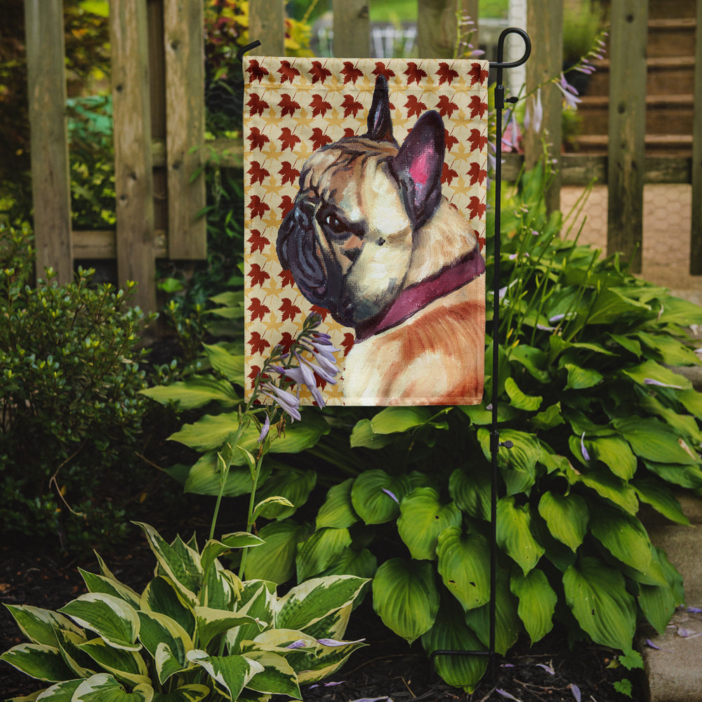 French Bulldog Frenchie Fall Leaves Flag Garden Size LH9559GF