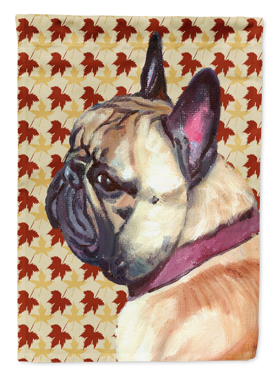 French Bulldog Frenchie Fall Leaves Flag Garden Size LH9559GF  the-store.com.