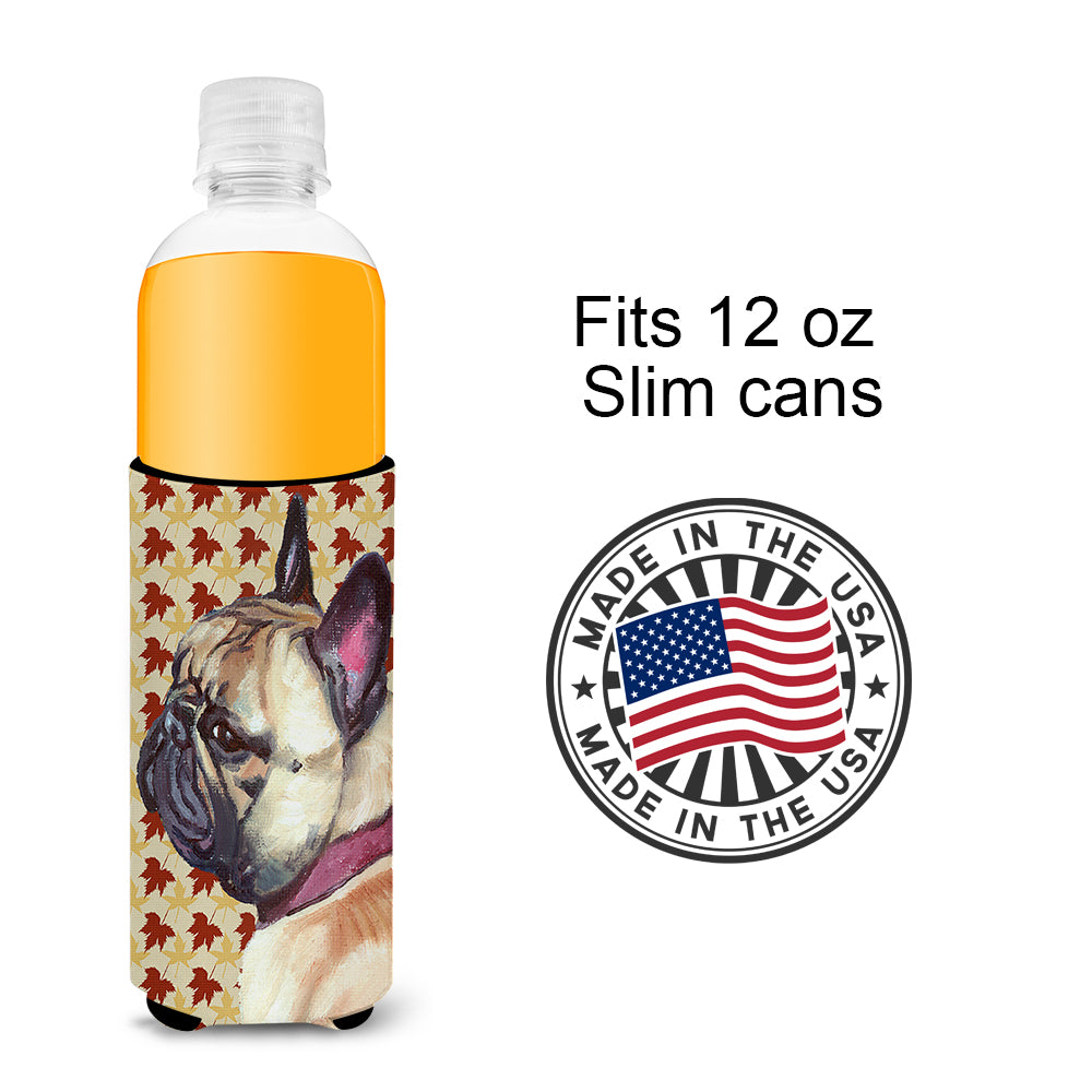 French Bulldog Frenchie Fall Leaves Ultra Beverage Insulators for slim cans LH9559MUK  the-store.com.