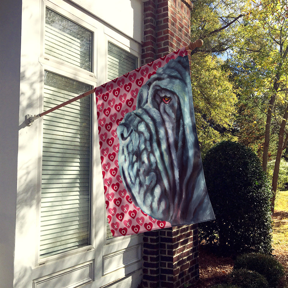 Neapolitan Mastiff Hearts Love and Valentine's Day Flag Canvas House Size LH9561CHF  the-store.com.