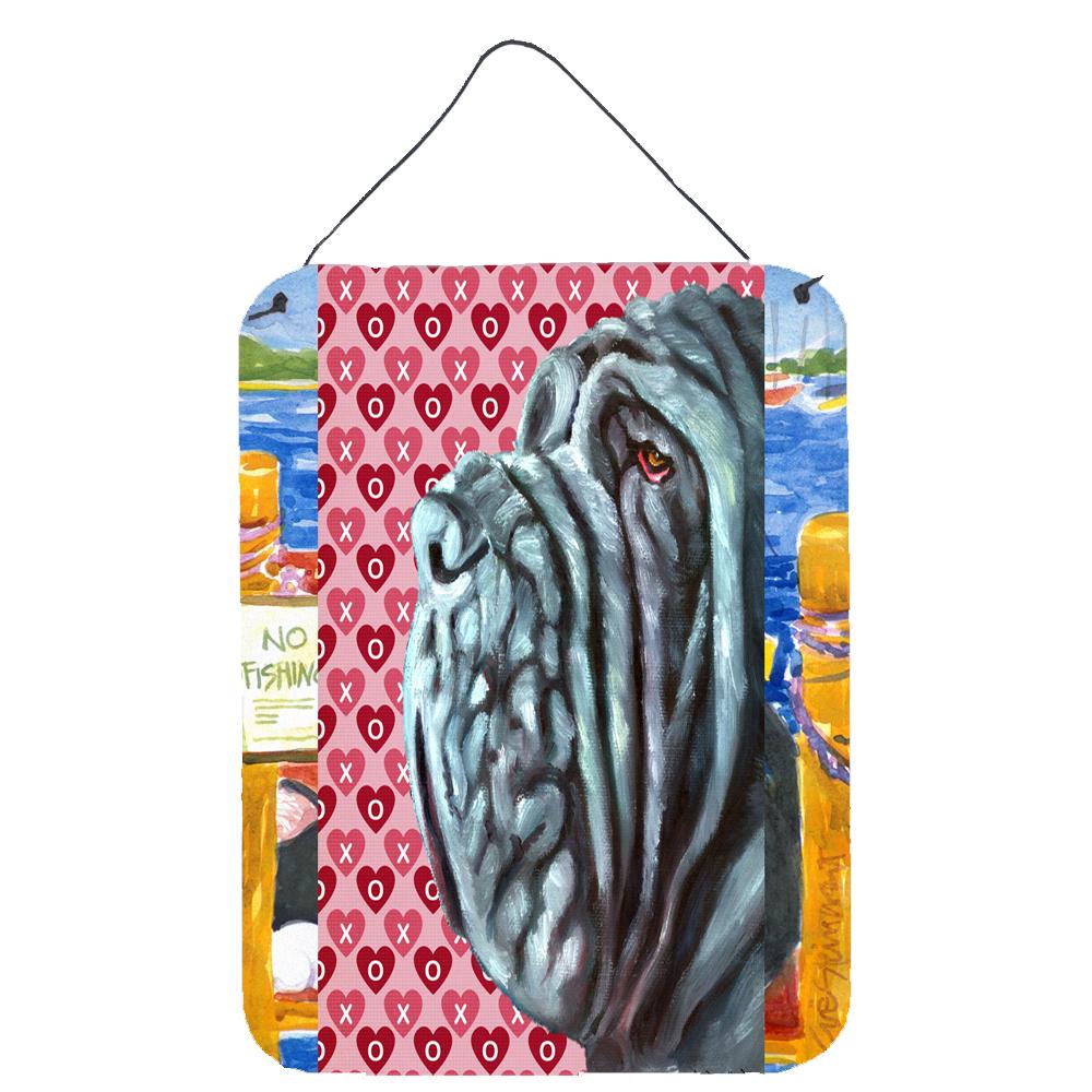 Neapolitan Mastiff Hearts Love and Valentine&#39;s Day Wall or Door Hanging Prints LH9561DS1216 by Caroline&#39;s Treasures