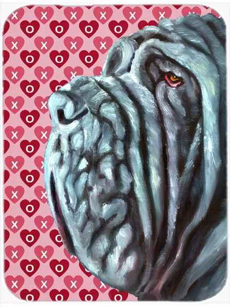 Neapolitan Mastiff Hearts Love and Valentine&#39;s Day Glass Cutting Board Large LH9561LCB by Caroline&#39;s Treasures