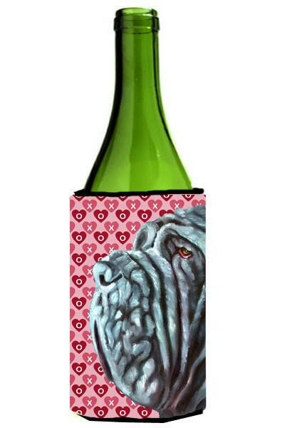 Neapolitan Mastiff Hearts Love and Valentine&#39;s Day Wine Bottle Beverage Insulator Hugger LH9561LITERK by Caroline&#39;s Treasures