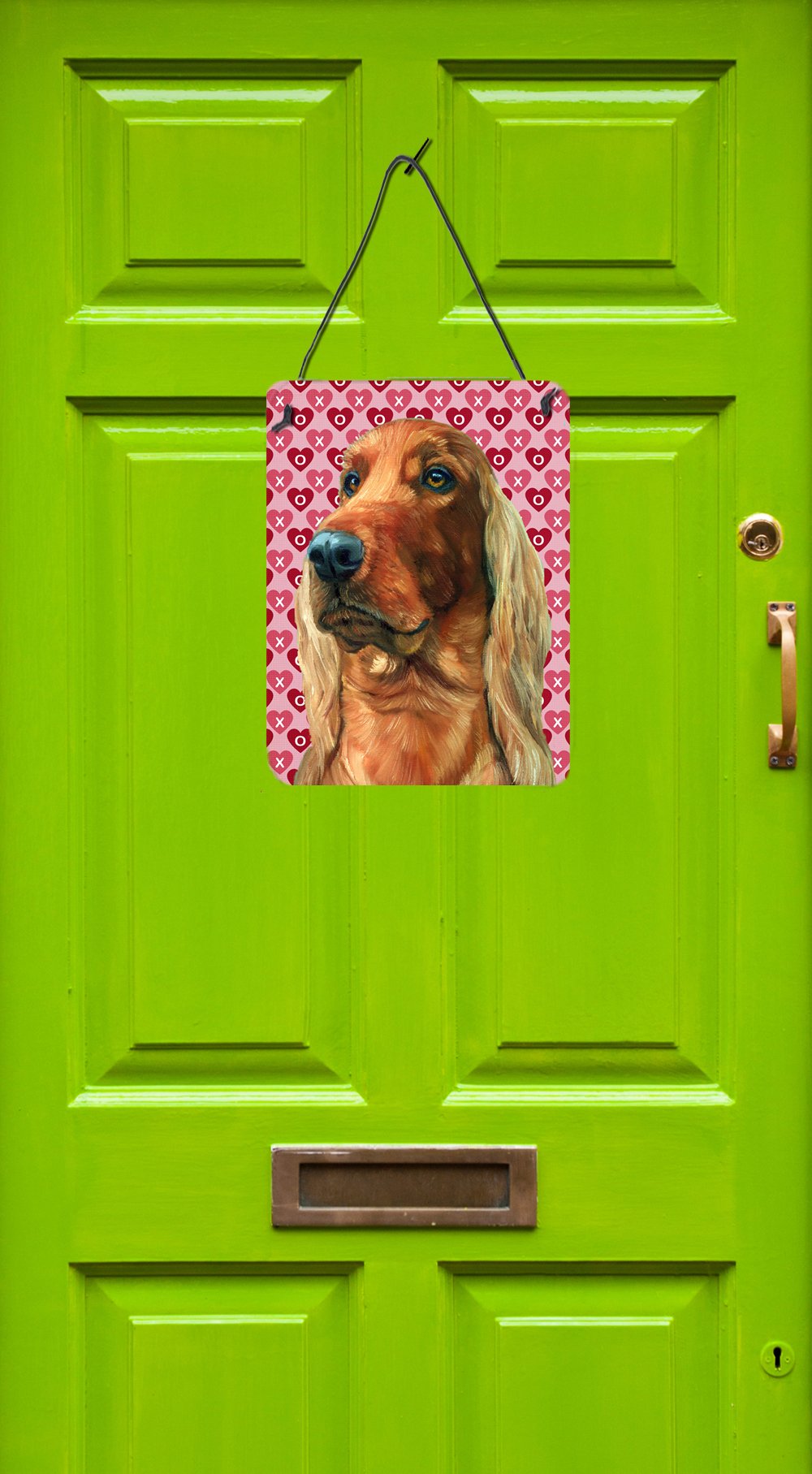 Irish Setter Hearts Love and Valentine's Day Wall or Door Hanging Prints LH9562DS1216 by Caroline's Treasures