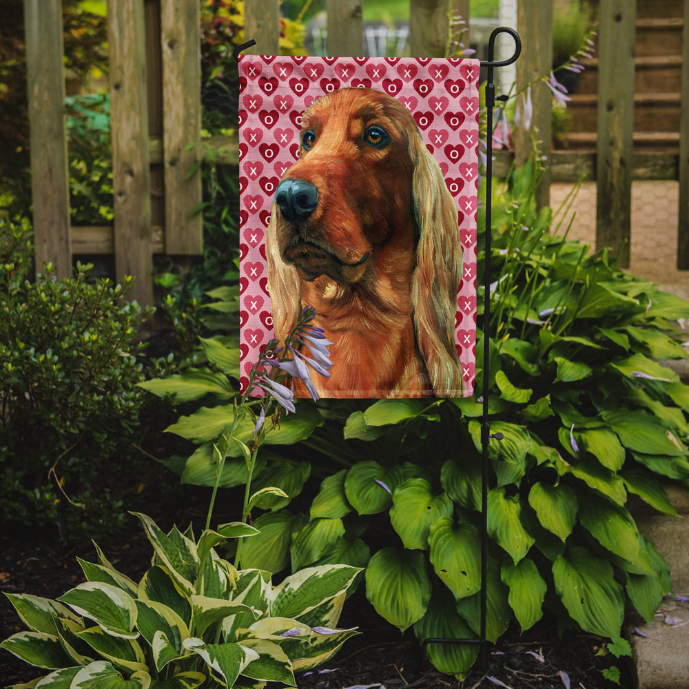Irish Setter Hearts Love and Valentine's Day Flag Garden Size LH9562GF  the-store.com.