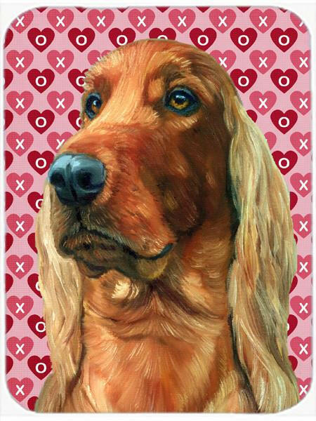 Irish Setter Hearts Love and Valentine&#39;s Day Glass Cutting Board Large LH9562LCB by Caroline&#39;s Treasures