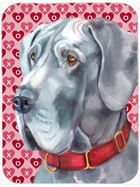 Great Dane Hearts Love and Valentine's Day Glass Cutting Board Large LH9563LCB by Caroline's Treasures