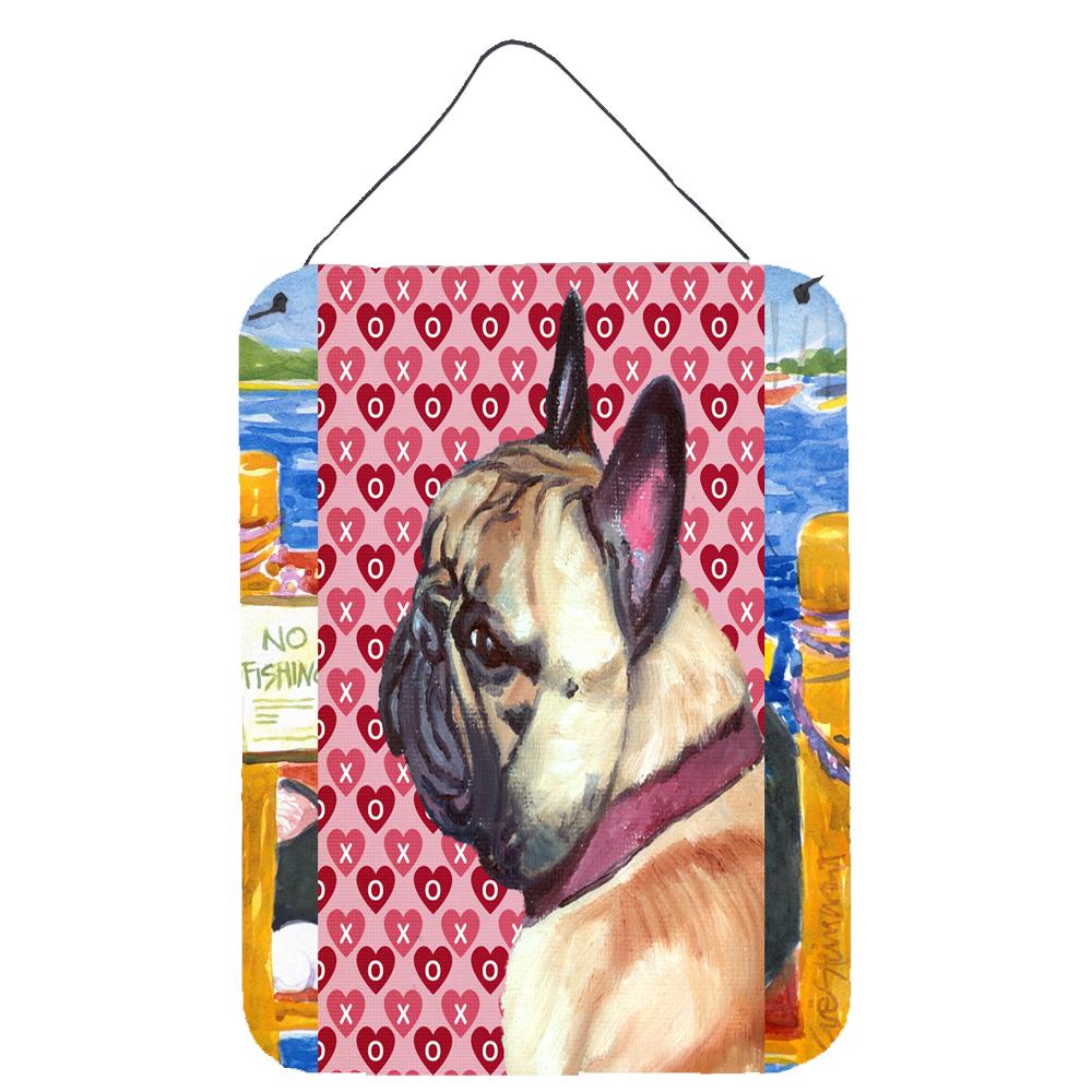 French Bulldog Frenchie Hearts Love and Valentine&#39;s Day Wall or Door Hanging Prints LH9566DS1216 by Caroline&#39;s Treasures