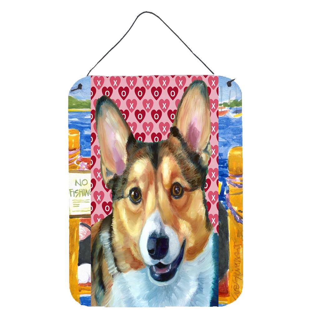 Corgi Hearts Love and Valentine&#39;s Day Wall or Door Hanging Prints LH9567DS1216 by Caroline&#39;s Treasures