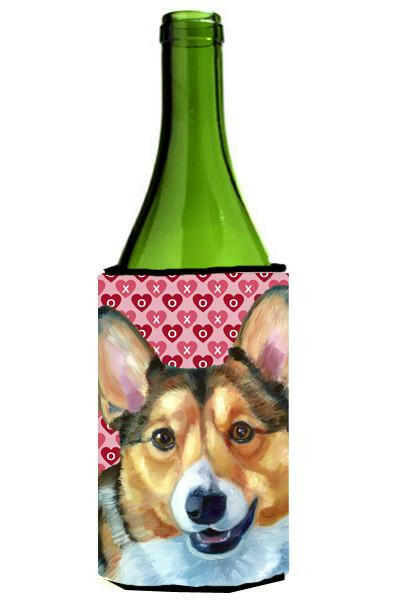 Corgi Hearts Love and Valentine&#39;s Day Wine Bottle Beverage Insulator Hugger LH9567LITERK by Caroline&#39;s Treasures