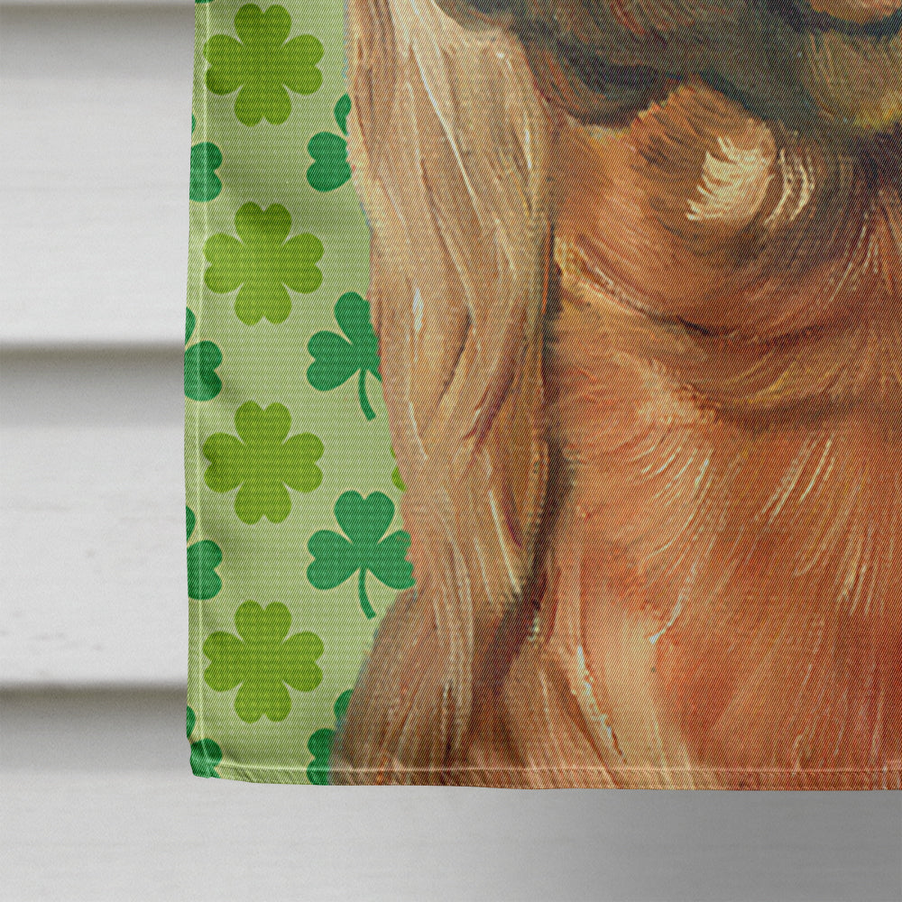 Irish Setter St. Patrick's Day Shamrock Flag Canvas House Size LH9569CHF