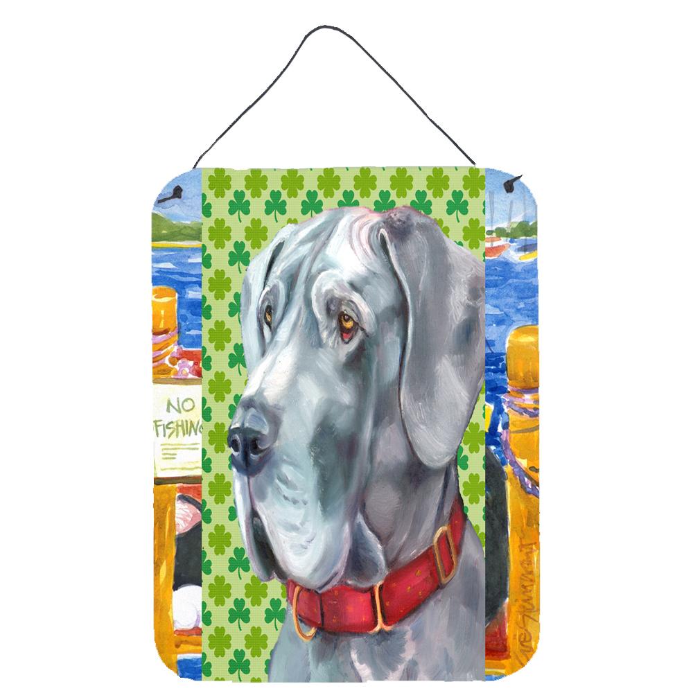 Great Dane St. Patrick&#39;s Day Shamrock Wall or Door Hanging Prints LH9570DS1216 by Caroline&#39;s Treasures
