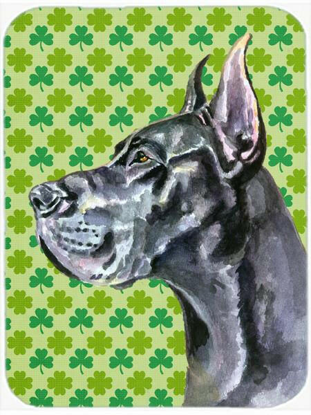 Black Great Dane St. Patrick&#39;s Day Shamrock Mouse Pad, Hot Pad or Trivet LH9571MP by Caroline&#39;s Treasures