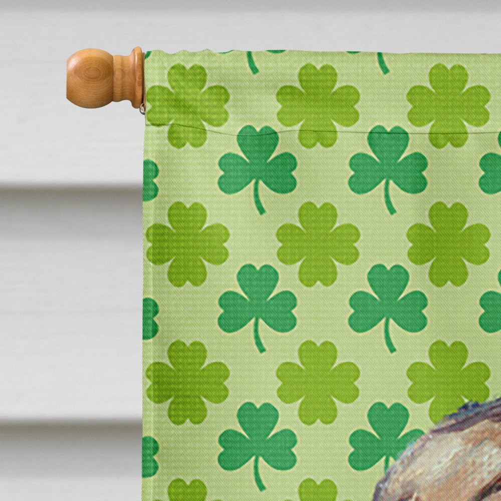 French Bulldog Frenchie St. Patrick's Day Shamrock Flag Canvas House Size LH9573CHF  the-store.com.