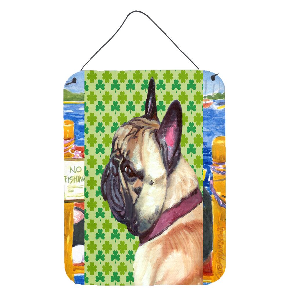 French Bulldog Frenchie St. Patrick&#39;s Day Shamrock Wall or Door Hanging Prints LH9573DS1216 by Caroline&#39;s Treasures