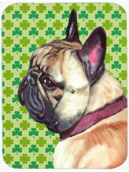 French Bulldog Frenchie St. Patrick's Day Shamrock Mouse Pad, Hot Pad or Trivet LH9573MP by Caroline's Treasures