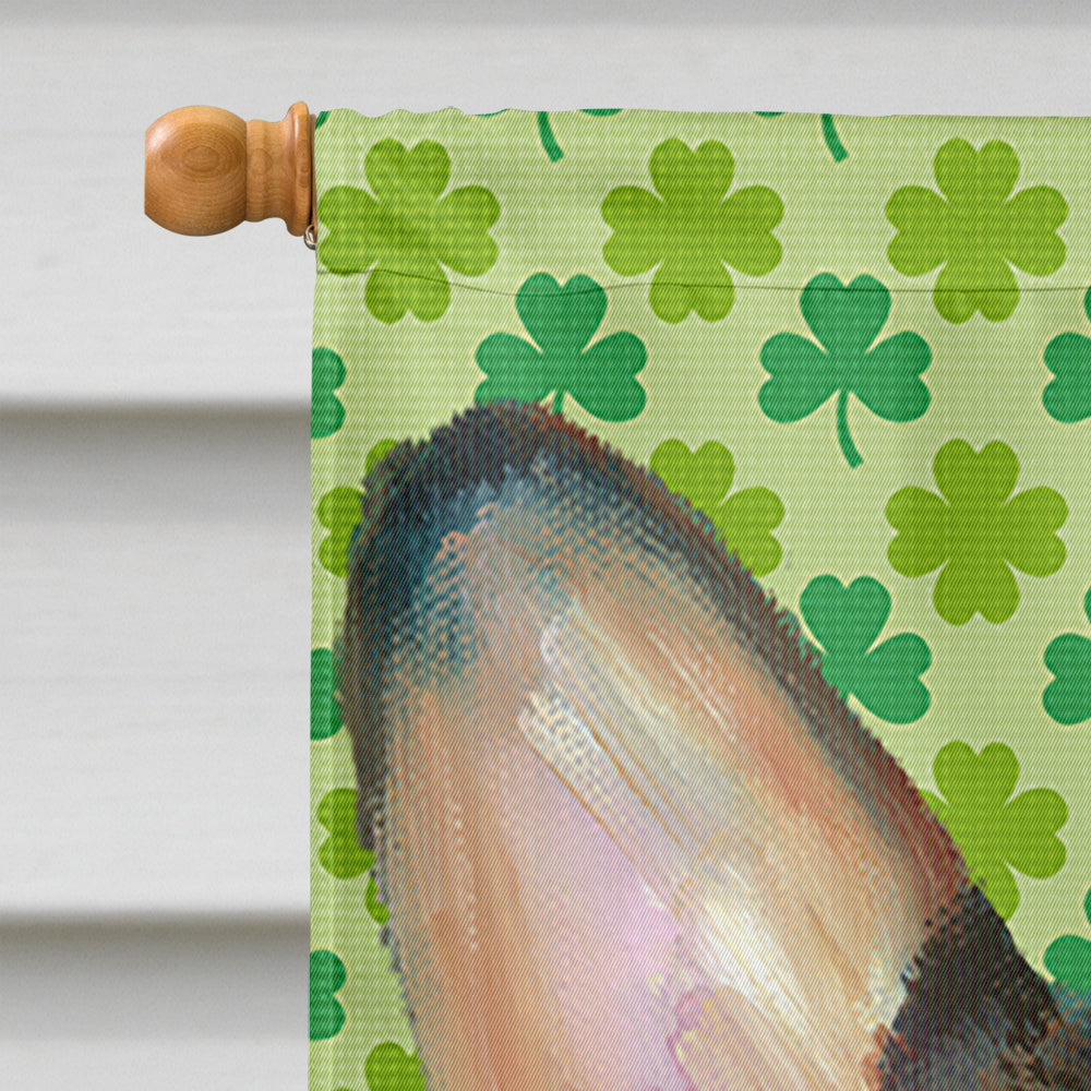 Corgi St. Patrick's Day Shamrock Flag Canvas House Size LH9574CHF