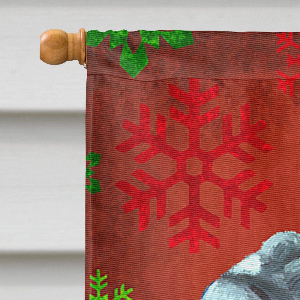 Neapolitan Mastiff Red Snowflakes Holiday Christmas Flag Canvas House Size LH9575CHF  the-store.com.