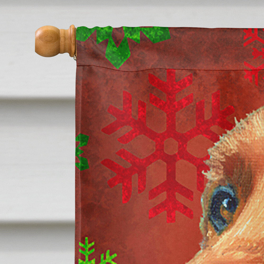 Irish Setter Red Snowflakes Holiday Christmas Flag Canvas House Size LH9576CHF  the-store.com.