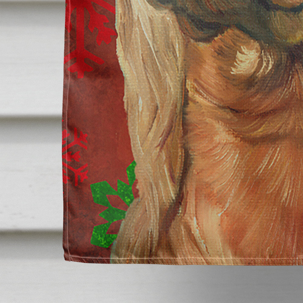 Irish Setter Red Snowflakes Holiday Christmas Flag Canvas House Size LH9576CHF