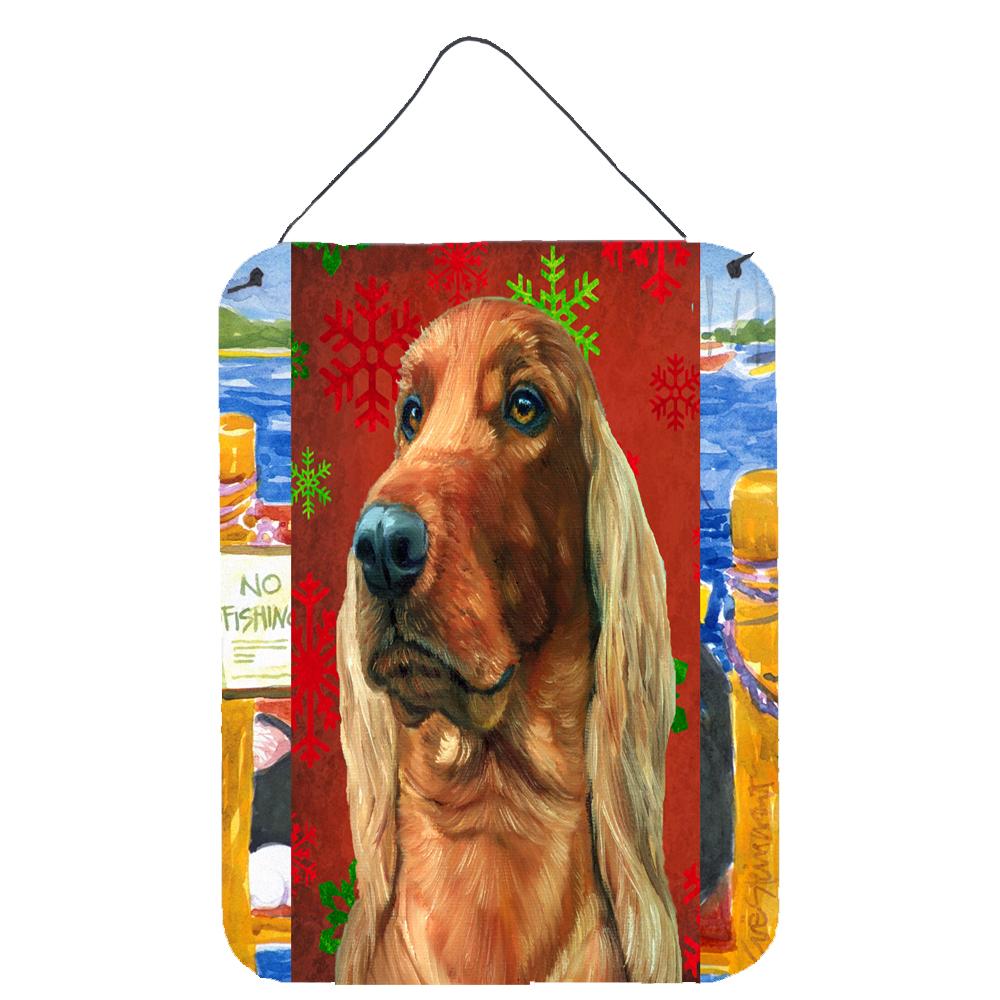 Irish Setter Red Snowflakes Holiday Christmas Wall or Door Hanging Prints LH9576DS1216 by Caroline&#39;s Treasures