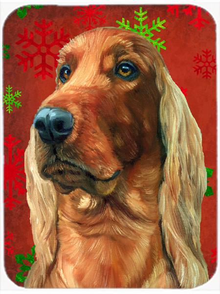 Irish Setter Red Snowflakes Holiday Christmas Glass Cutting Board Large LH9576LCB by Caroline's Treasures