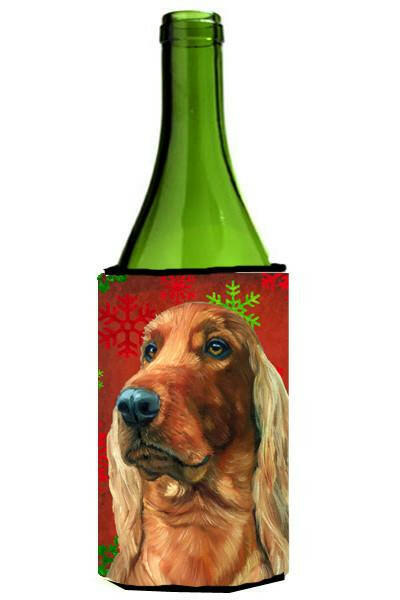 Irish Setter Red Snowflakes Holiday Christmas Wine Bottle Beverage Insulator Hugger LH9576LITERK by Caroline&#39;s Treasures