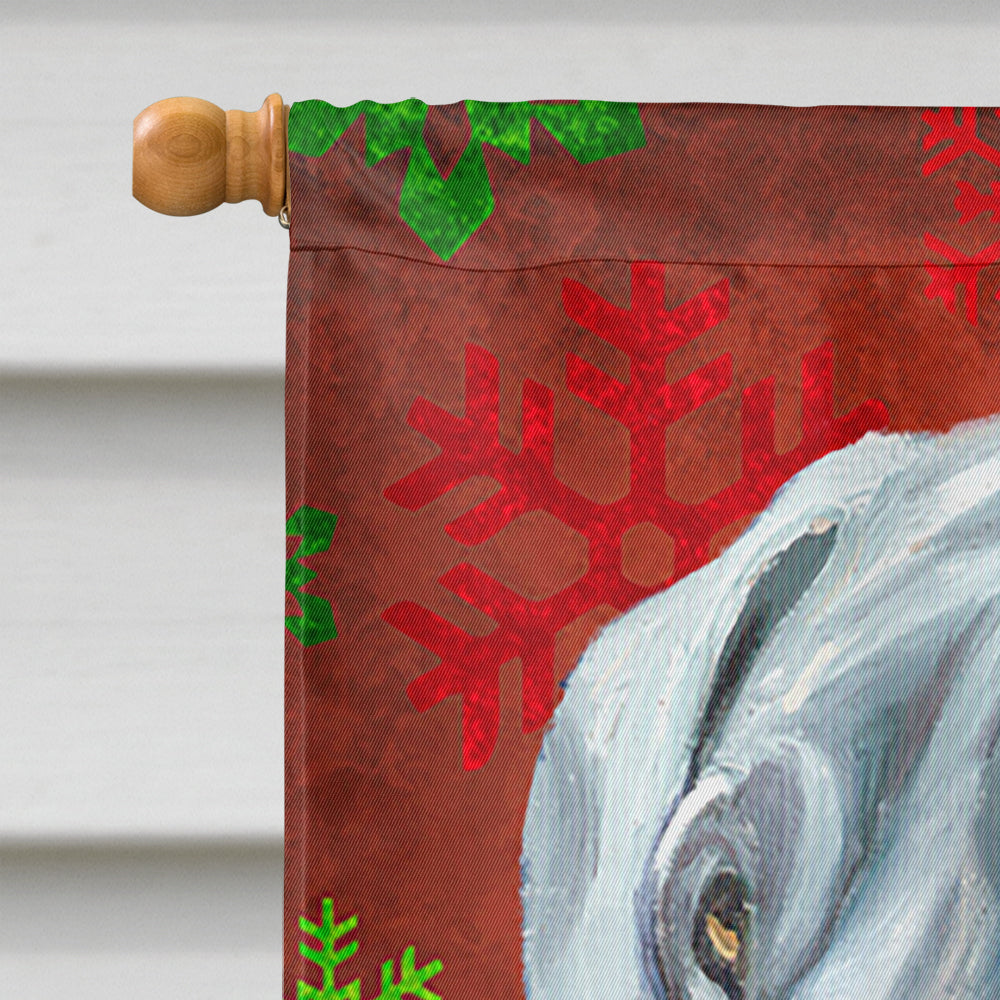 Great Dane Red Snowflakes Holiday Christmas Flag Canvas House Size LH9577CHF  the-store.com.