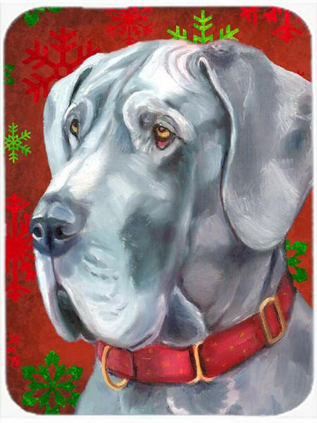 Great Dane Red Snowflakes Holiday Christmas Mouse Pad, Hot Pad or Trivet LH9577MP by Caroline&#39;s Treasures