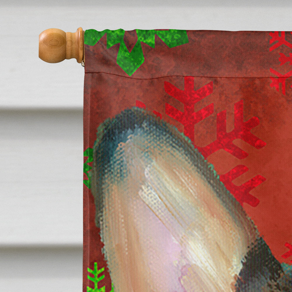 Corgi Red Snowflakes Holiday Christmas Flag Canvas House Size LH9581CHF