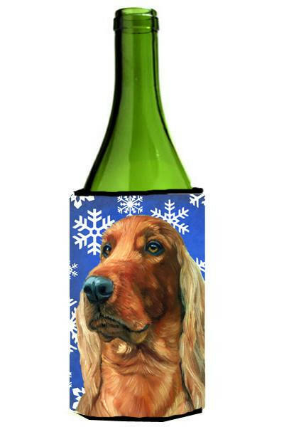 Irish Setter Winter Snowflakes Holiday Wine Bottle Beverage Insulator Hugger LH9583LITERK by Caroline's Treasures
