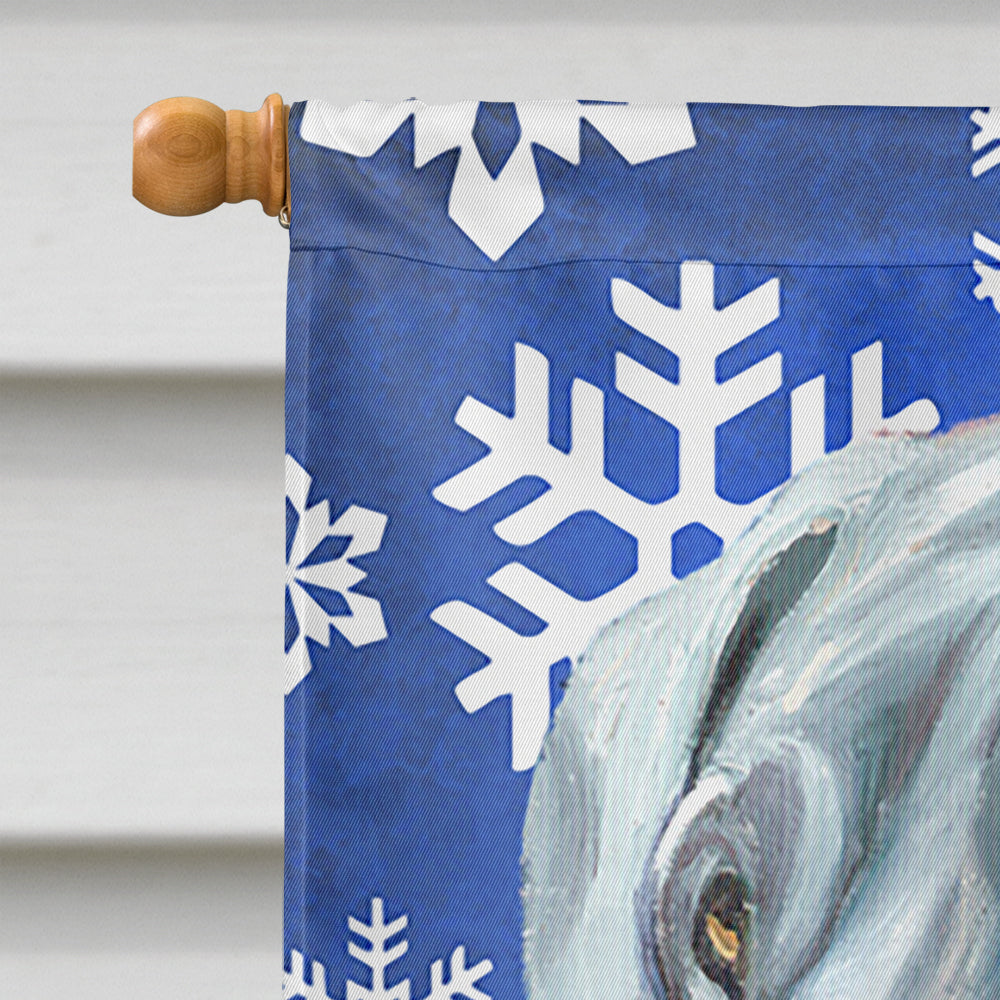 Great Dane Winter Snowflakes Holiday Flag Canvas House Size LH9584CHF  the-store.com.