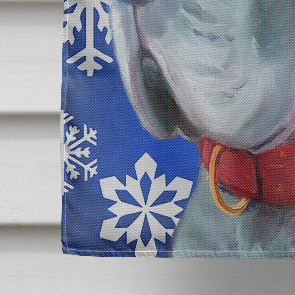 Great Dane Winter Snowflakes Holiday Flag Canvas House Size LH9584CHF