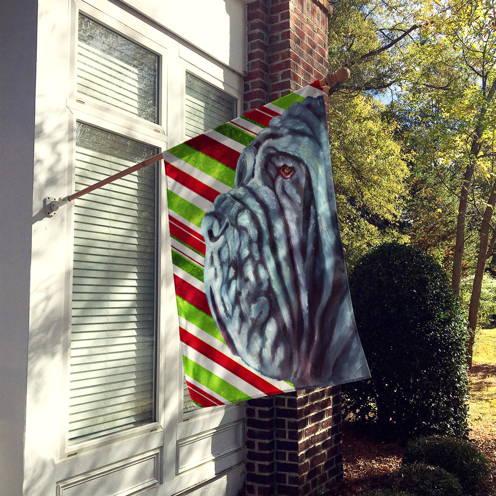 Neapolitan Mastiff Candy Cane Holiday Christmas Flag Canvas House Size LH9589CHF  the-store.com.