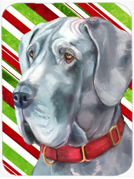Great Dane Candy Cane Holiday Christmas Glass Cutting Board Large LH9591LCB by Caroline&#39;s Treasures