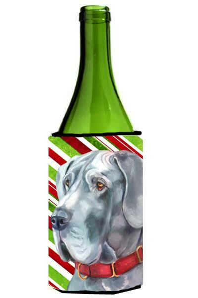 Great Dane Candy Cane Holiday Christmas Wine Bottle Beverage Insulator Hugger LH9591LITERK by Caroline&#39;s Treasures