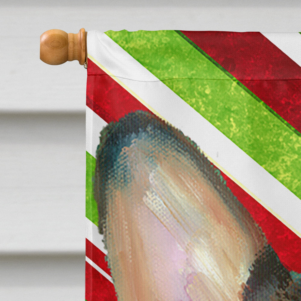 Corgi Candy Cane Holiday Christmas Flag Canvas House Size LH9595CHF