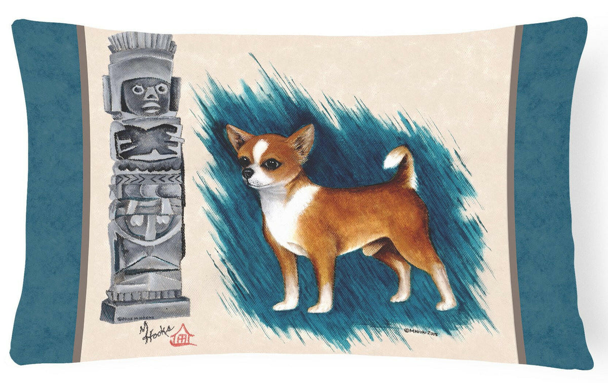Chihuahua Totem Fabric Decorative Pillow MH1011PW1216 by Caroline&#39;s Treasures