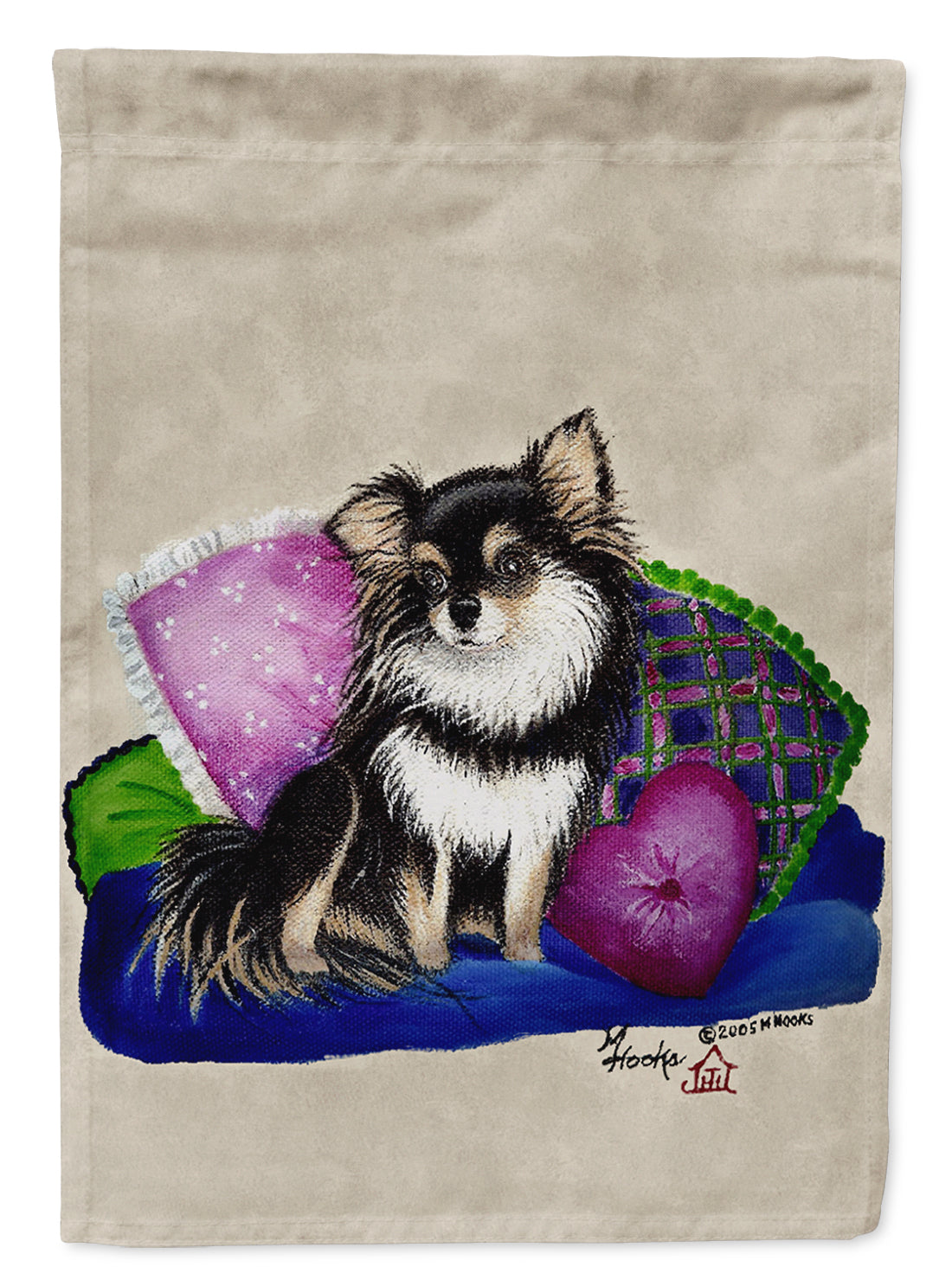 Chihuahua on their couch Flag Canvas House Size MH1012CHF  the-store.com.