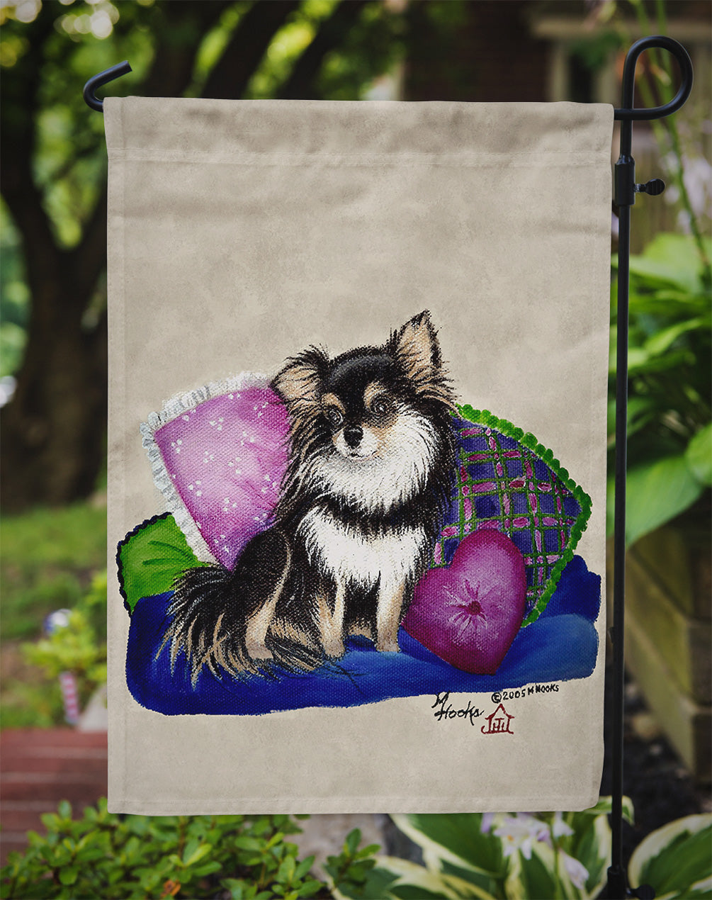 Chihuahua on their couch Flag Garden Size MH1012GF