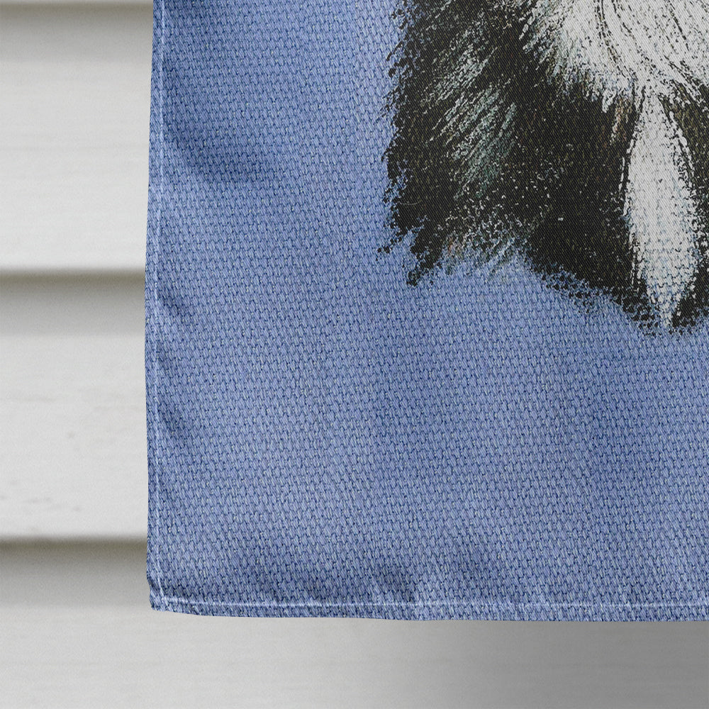 Chihuahua in blue Flag Canvas House Size MH1016CHF