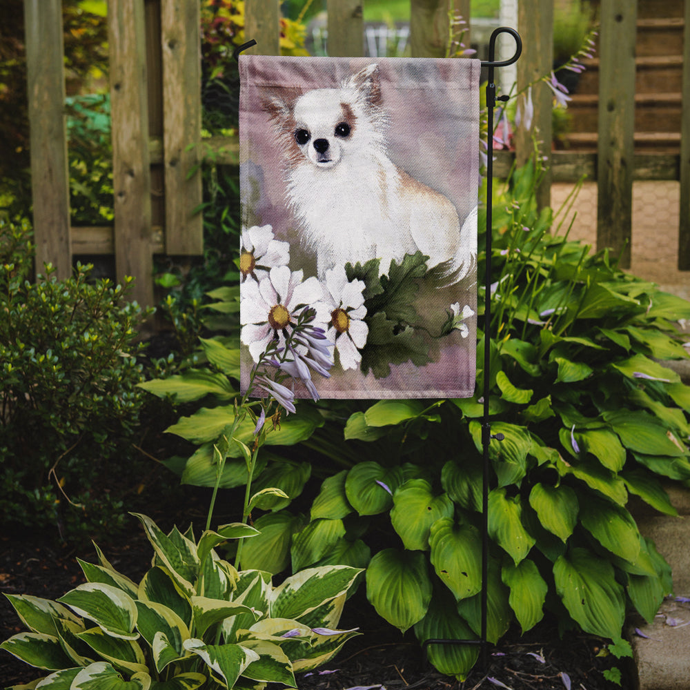 Chihuahua White Flowers Flag Garden Size MH1019GF.