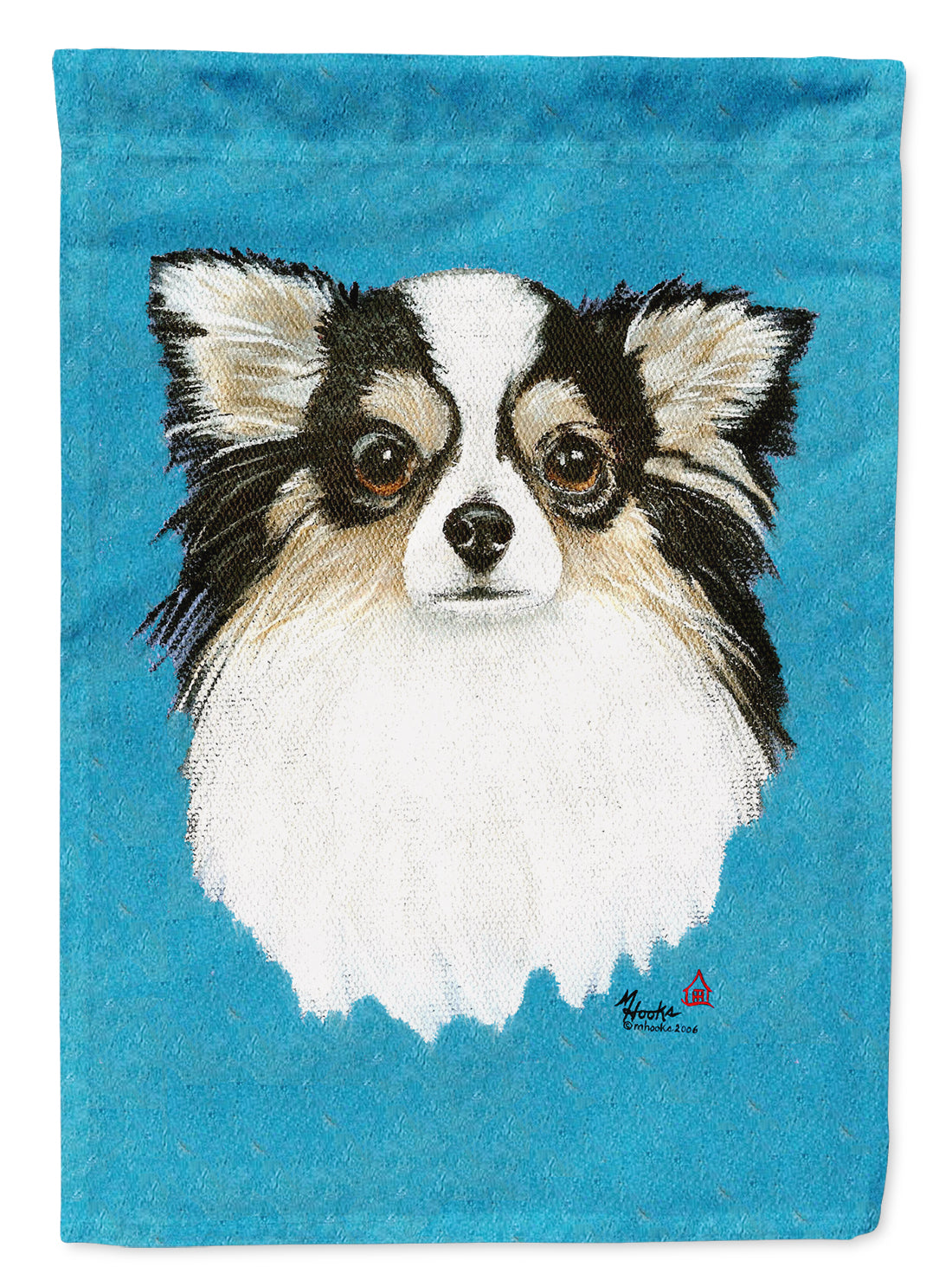 Chihuahua Blue Portrait Flag Canvas House Size MH1029CHF  the-store.com.