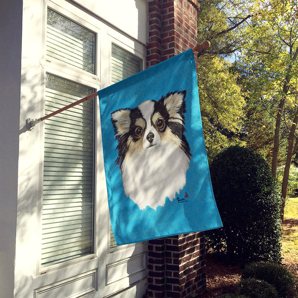 Chihuahua Blue Portrait Flag Canvas House Size MH1029CHF