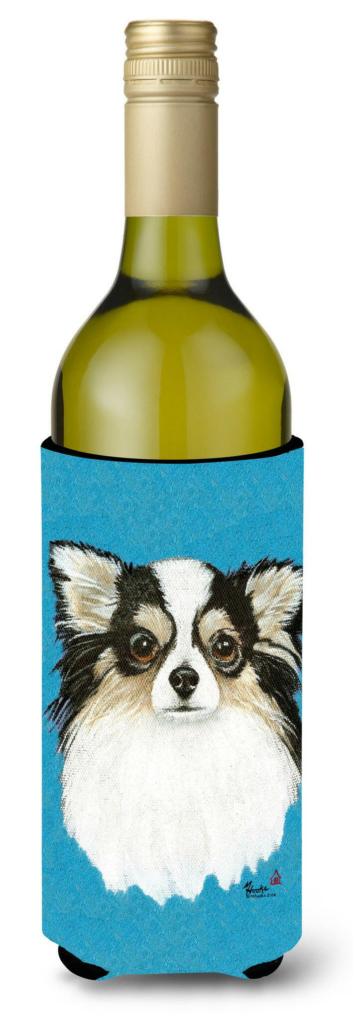 Chihuahua Blue Portrait Wine Bottle Beverage Insulator Hugger MH1029LITERK by Caroline&#39;s Treasures