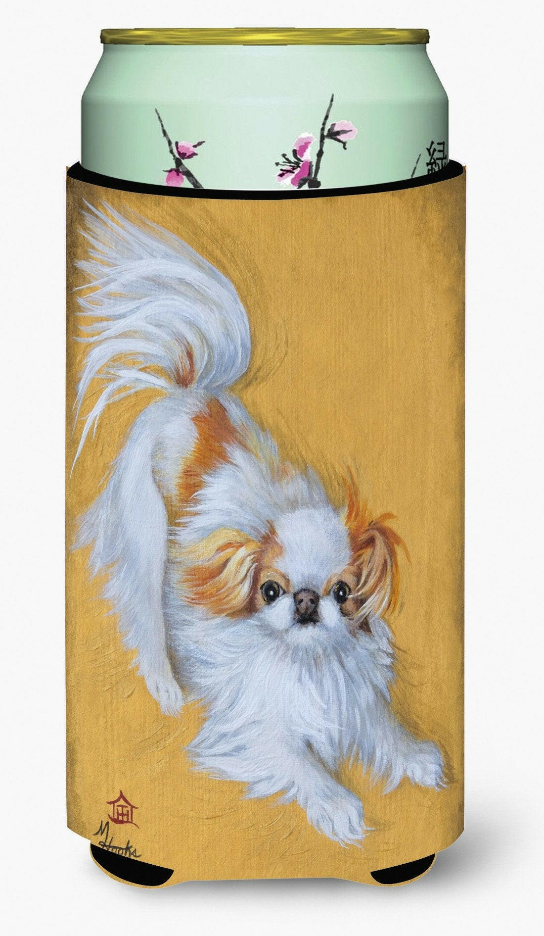Japanese Chin Red White Play Tall Boy Beverage Insulator Hugger MH1033TBC by Caroline&#39;s Treasures