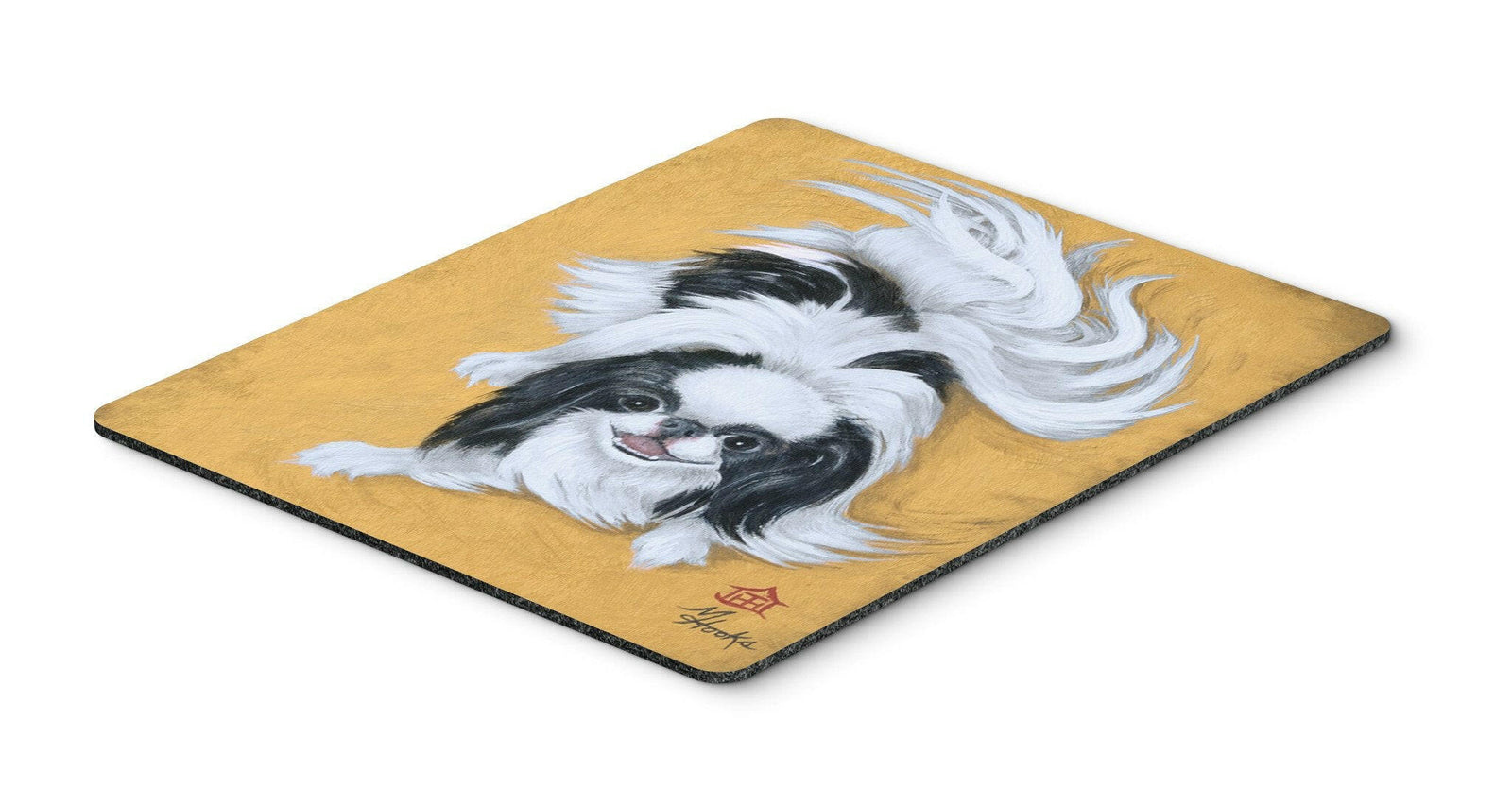 Japanese Chin Black White Play Mouse Pad, Hot Pad or Trivet MH1034MP by Caroline's Treasures